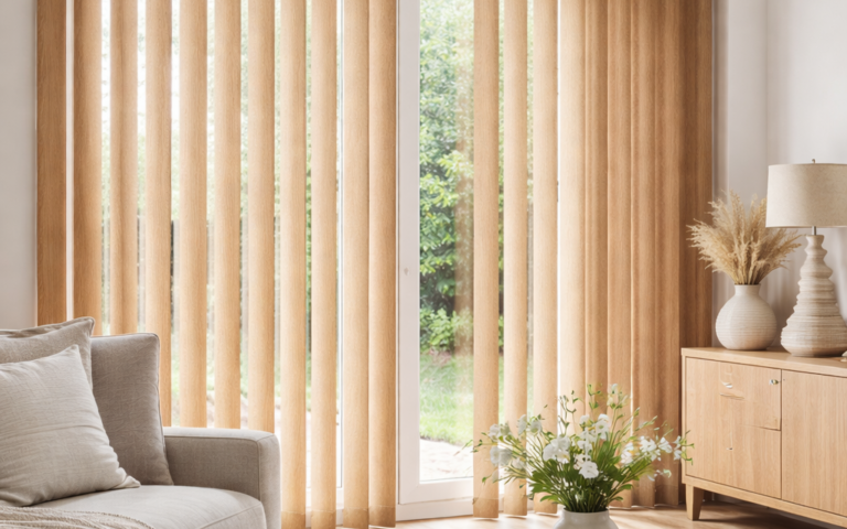 Żaluzje drewniane do salonu – kolor i lamele